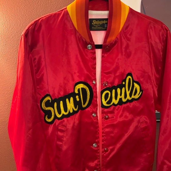 VTG Swingsters Sun Devils Red Satin Jacket - Picture 2 of 8